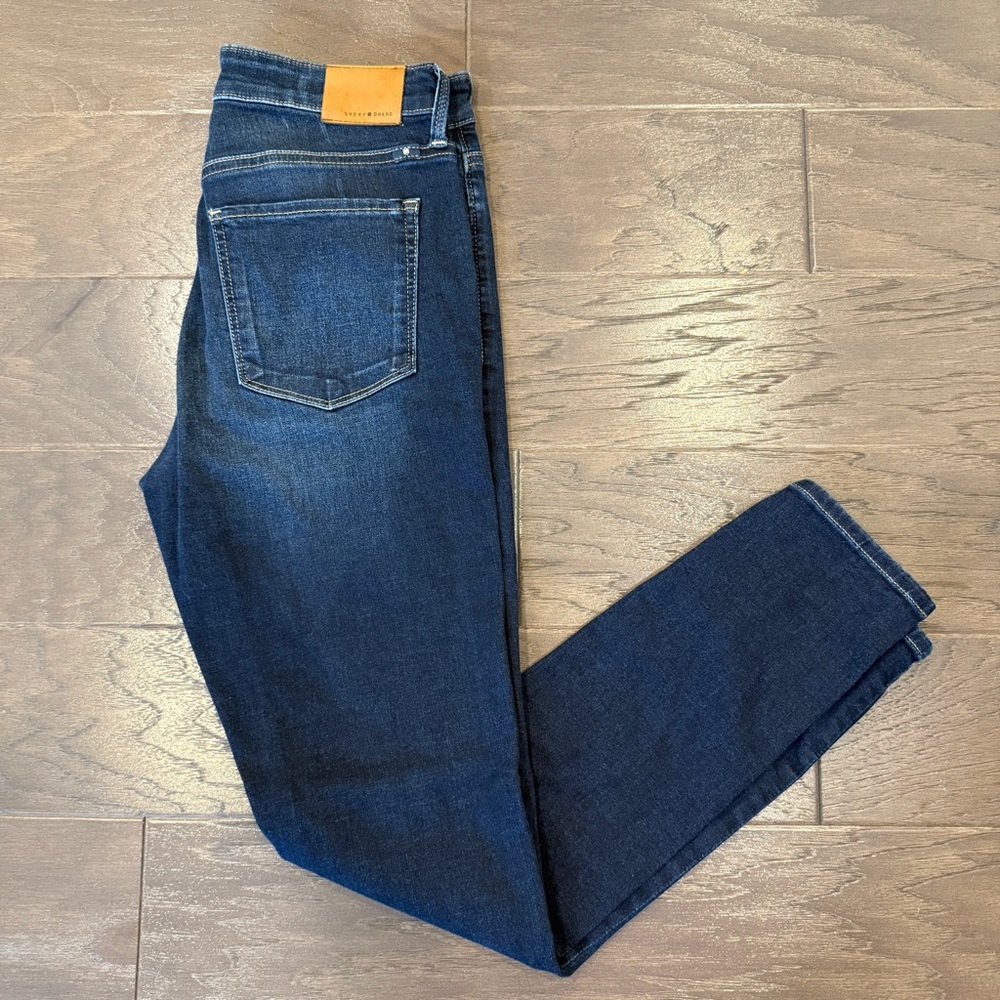 Lucky Brand Bridgette Skinny Jeans 4/27 – High-Rise Dark Wash Denim